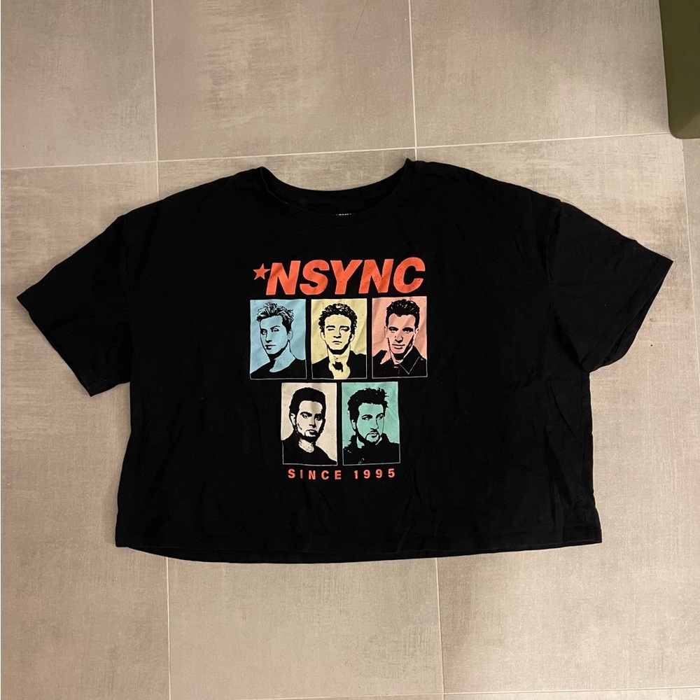 Old Navy Black Graphic Crop Top